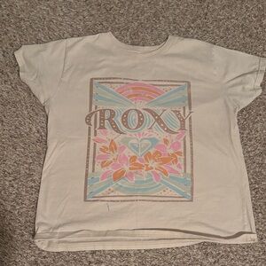 Roxy Cream T-Shirt with Floral Pastel Design
